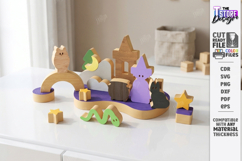 Building Blocks Laser Cut | Kids Laser | Witch Familiars SVG Product Image 1