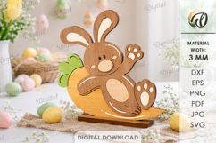3D Bunnies Bundle Laser Cut. Easter Stand Decor SVG Product Image 4