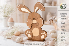 3D Bunnies Bundle Laser Cut. Easter Stand Decor SVG Product Image 6