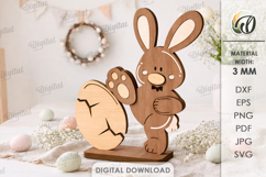 3D Bunnies Bundle Laser Cut. Easter Stand Decor SVG Product Image 7