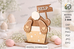 3D Bunnies Bundle Laser Cut. Easter Stand Decor SVG Product Image 11