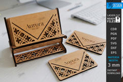 Business Card Holder Laser Cut |Office Accessory| Card Stand Product Image 1