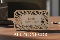 Business card with engraving. Plywood business card. Product Image 1