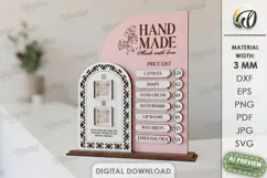Business Sign Laser Cut. Standing Decor. Price List Sign SVG Product Image 1
