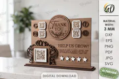 Business Sign Laser Cut. Standing Decor. Review SIgn SVG Product Image 1