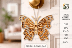3D Butterfly Laser Cut. Door Knob Hanger SVG Product Image 1