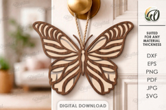 3D Butterfly Laser Cut. Door Knob Hanger SVG Product Image 1