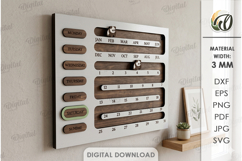 Perpetual Calendars Bundle Laser Cut. Eternal Calendar SVG Product Image 13