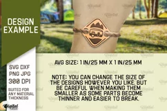Wooden Camping Bracelet SVG. Camping Laser Cut Product Image 2
