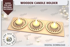 Wooden Candle Holders Laser Cut Bundle. Home Decor SVG Product Image 9