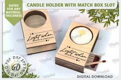 Wooden Candle Holders with Match Box Slot Laser Cut Bundle Product Image 5