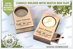 Wooden Candle Holders with Match Box Slot Laser Cut Bundle Product Image 13