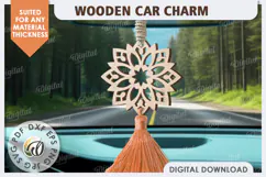 Christian Car Charm Laser Cut. Wood Car Charm. Religious SVG Product Image 1