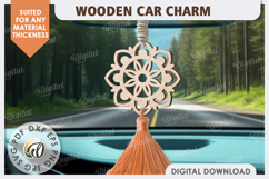 Christian Car Charm Laser Cut. Wood Car Charm. Religious SVG Product Image 1