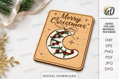 Christmas Cards With Ornament Bundle Lasercut. Christmas SVG Product Image 8