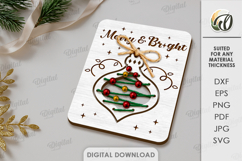Christmas Cards With Ornament Bundle Lasercut. Christmas SVG Product Image 9