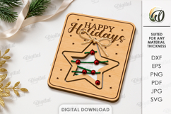 Christmas Cards With Ornament Bundle Lasercut. Christmas SVG Product Image 10