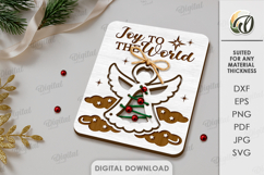 Christmas Card With Ornament Laser Cut. Christmas SVG Product Image 1
