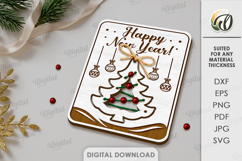 Christmas Cards With Ornament Bundle Lasercut. Christmas SVG Product Image 12