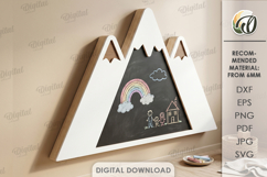 Kids Chalkboard Laser Cut. Kids Drawing Board SVG Product Image 1