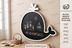 Kids Chalkboard Laser Cut. Kids Drawing Board SVG Product Image 1