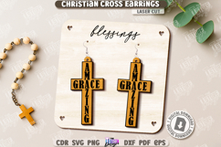 Christian Cross Earrings Laser Cut Bundle|Christian Symbols Product Image 3