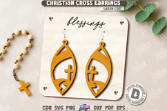 Christian Cross Earrings Laser Cut Bundle|Christian Symbols Product Image 5