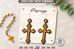 Christian Cross Earrings Laser Cut Bundle|Christian Symbols Product Image 7
