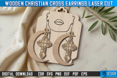 Christian Cross Earrings Laser Cut Bundle | Pendant Earrings Product Image 10