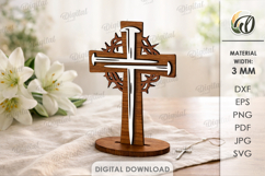 3D Christian Crosses Bundle Laser Cut. Stand Decor SVG Product Image 10