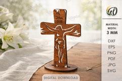3D Christian Crosses Bundle Laser Cut. Stand Decor SVG Product Image 12