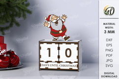3D Christmas Countdown Laser Cut. Countdown Calendar SVG Product Image 1