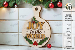 Christmas Mini Cutting Board Laser Cut. Kitchen SVG Product Image 1