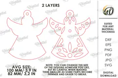Nordic Christmas Candle Holder with Ornament Laser Cut Product Image 3