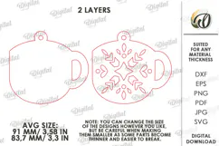 Nordic Christmas Candle Holder with Ornament Laser Cut Product Image 3