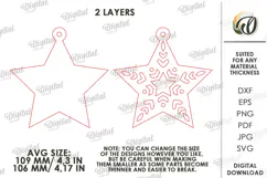Nordic Christmas Candle Holder with Ornament Laser Cut Product Image 3