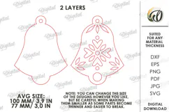 Nordic Christmas Candle Holder with Ornament Laser Cut Product Image 3