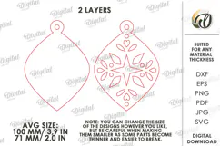 Nordic Christmas Candle Holder with Ornament Laser Cut Product Image 3