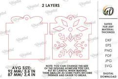 Nordic Christmas Candle Holder with Ornament Laser Cut Product Image 3