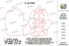 Nordic Christmas Candle Holder with Ornament Laser Cut Product Image 3