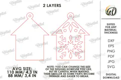 Nordic Christmas Candle Holder with Ornament Laser Cut Product Image 3