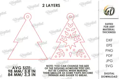 Nordic Christmas Candle Holder with Ornament Laser Cut Product Image 3