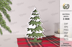 Wooden Christmas Trees Bundle Laser Cut. Christmas Decor SVG Product Image 12