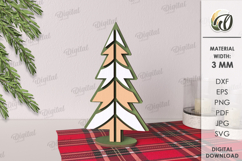 Wooden Christmas Trees Bundle Laser Cut. Christmas Decor SVG Product Image 4