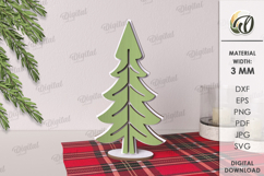 Wooden Christmas Trees Bundle Laser Cut. Christmas Decor SVG Product Image 5