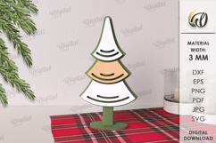 Wooden Christmas Trees Bundle Laser Cut. Christmas Decor SVG Product Image 6