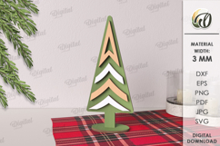 Wooden Christmas Trees Bundle Laser Cut. Christmas Decor SVG Product Image 7