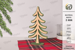Wooden Christmas Trees Bundle Laser Cut. Christmas Decor SVG Product Image 8