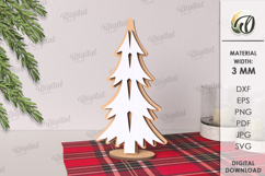 Wooden Christmas Trees Bundle Laser Cut. Christmas Decor SVG Product Image 10