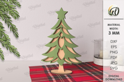 Wooden Christmas Trees Bundle Laser Cut. Christmas Decor SVG Product Image 11